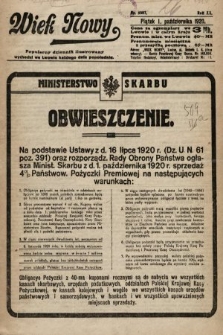 Wiek Nowy : popularny dziennik ilustrowany. 1920, nr 5807