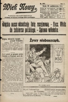 Wiek Nowy : popularny dziennik ilustrowany. 1920, nr 5822