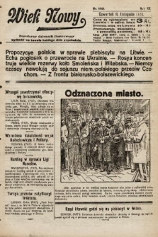Wiek Nowy : popularny dziennik ilustrowany. 1920, nr 5840