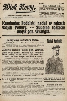 Wiek Nowy : popularny dziennik ilustrowany. 1920, nr 5845
