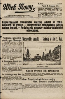 Wiek Nowy : popularny dziennik ilustrowany. 1920, nr 5847