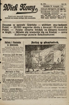 Wiek Nowy : popularny dziennik ilustrowany. 1920, nr 5849