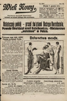 Wiek Nowy : popularny dziennik ilustrowany. 1920, nr 5862