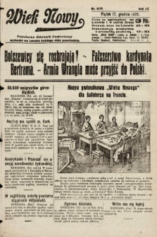 Wiek Nowy : popularny dziennik ilustrowany. 1920, nr 5870