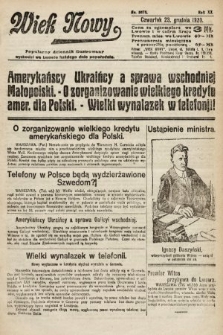Wiek Nowy : popularny dziennik ilustrowany. 1920, nr 5875