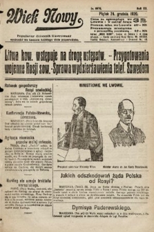 Wiek Nowy : popularny dziennik ilustrowany. 1920, nr 5876