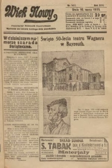 Wiek Nowy : popularny dziennik ilustrowany. 1926, nr 7412