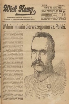 Wiek Nowy : popularny dziennik ilustrowany. 1926, nr 7421
