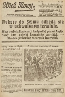 Wiek Nowy : popularny dziennik ilustrowany. 1922, nr 6355
