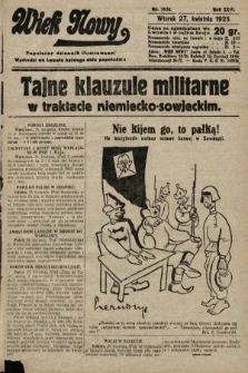 Wiek Nowy : popularny dziennik ilustrowany. 1926, nr 7452