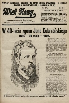 Wiek Nowy : popularny dziennik ilustrowany. 1926, nr 7478