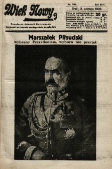 Wiek Nowy : popularny dziennik ilustrowany. 1926, nr 7480