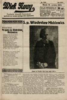 Wiek Nowy : popularny dziennik ilustrowany. 1926, nr 7490
