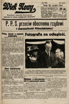 Wiek Nowy : popularny dziennik ilustrowany. 1926, nr 7497