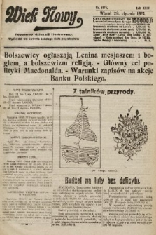 Wiek Nowy : popularny dziennik ilustrowany. 1924, nr 6778