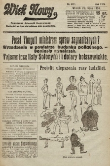 Wiek Nowy : popularny dziennik ilustrowany. 1924, nr 6921