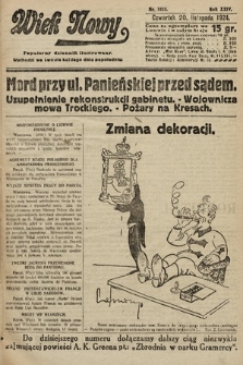 Wiek Nowy : popularny dziennik ilustrowany. 1924, nr 7023