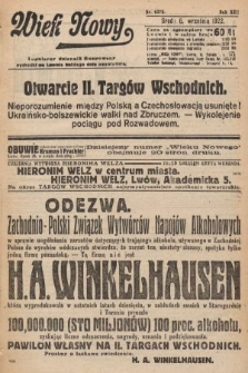 Wiek Nowy : popularny dziennik ilustrowany. 1922, nr 6370