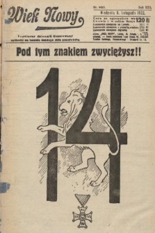 Wiek Nowy : popularny dziennik ilustrowany. 1922, nr 6415