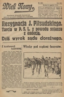 Wiek Nowy : popularny dziennik ilustrowany. 1922, nr 6441