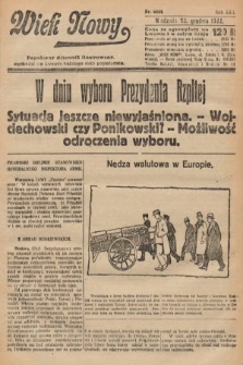 Wiek Nowy : popularny dziennik ilustrowany. 1922, nr 6444