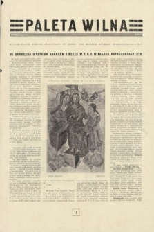 Paleta Wilna. : bezpłatny dodatek artystyczny do „Słowa”. 1929, nr 1