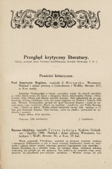 Przegląd Krytyczny Literatury. 1912, [nr 1]