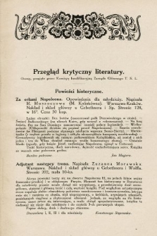Przegląd Krytyczny Literatury. 1912, [nr 3]