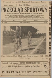 Przegląd Sportowy : tygodnik ilustrowany, poświęcony wszelkim gałęziom sportu. 1923, nr 35
