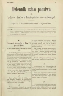 Dziennik Ustaw Państwa dla Królestw i Krajów w Radzie Państwa Reprezentowanych. 1899, cz. 4