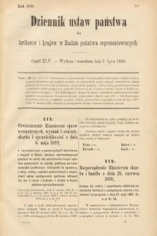 Dziennik Ustaw Państwa dla Królestw i Krajów w Radzie Państwa Reprezentowanych. 1899, cz. 45