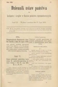 Dziennik Ustaw Państwa dla Królestw i Krajów w Radzie Państwa Reprezentowanych. 1899, cz. 51