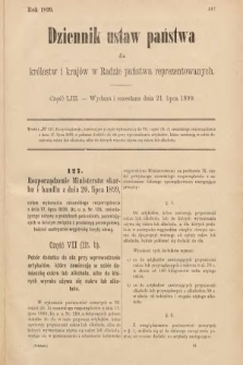 Dziennik Ustaw Państwa dla Królestw i Krajów w Radzie Państwa Reprezentowanych. 1899, cz. 53