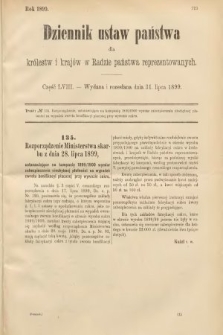 Dziennik Ustaw Państwa dla Królestw i Krajów w Radzie Państwa Reprezentowanych. 1899, cz. 58
