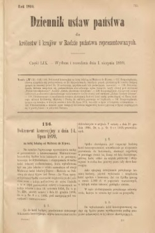 Dziennik Ustaw Państwa dla Królestw i Krajów w Radzie Państwa Reprezentowanych. 1899, cz. 59