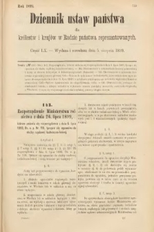 Dziennik Ustaw Państwa dla Królestw i Krajów w Radzie Państwa Reprezentowanych. 1899, cz. 60