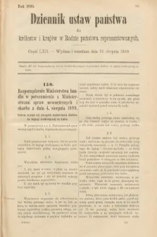 Dziennik Ustaw Państwa dla Królestw i Krajów w Radzie Państwa Reprezentowanych. 1899, cz. 62