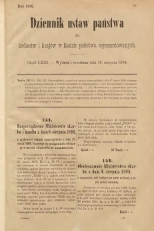 Dziennik Ustaw Państwa dla Królestw i Krajów w Radzie Państwa Reprezentowanych. 1899, cz. 63