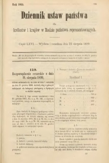 Dziennik Ustaw Państwa dla Królestw i Krajów w Radzie Państwa Reprezentowanych. 1899, cz. 66