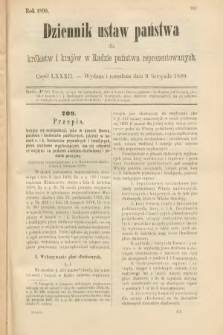 Dziennik Ustaw Państwa dla Królestw i Krajów w Radzie Państwa Reprezentowanych. 1899, cz. 82