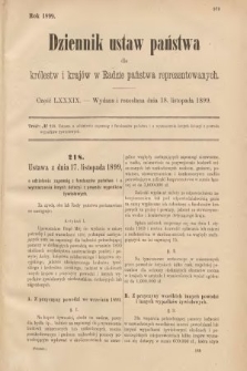 Dziennik Ustaw Państwa dla Królestw i Krajów w Radzie Państwa Reprezentowanych. 1899, cz. 89