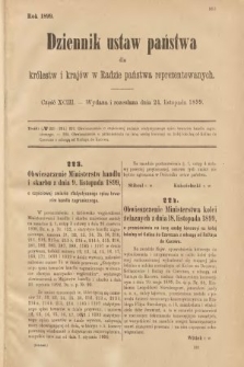 Dziennik Ustaw Państwa dla Królestw i Krajów w Radzie Państwa Reprezentowanych. 1899, cz. 93
