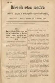 Dziennik Ustaw Państwa dla Królestw i Krajów w Radzie Państwa Reprezentowanych. 1899, cz. 94