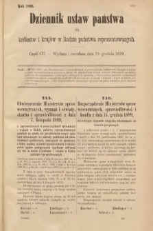 Dziennik Ustaw Państwa dla Królestw i Krajów w Radzie Państwa Reprezentowanych. 1899, cz. 102