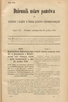 Dziennik Ustaw Państwa dla Królestw i Krajów w Radzie Państwa Reprezentowanych. 1899, cz. 103