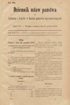Dziennik Ustaw Państwa dla Królestw i Krajów w Radzie Państwa Reprezentowanych. 1899, cz. 107