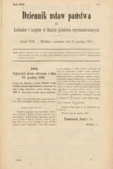 Dziennik Ustaw Państwa dla Królestw i Krajów w Radzie Państwa Reprezentowanych. 1899, cz. 112