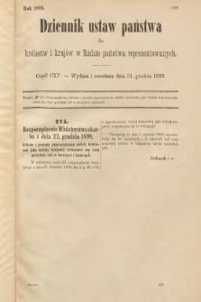 Dziennik Ustaw Państwa dla Królestw i Krajów w Radzie Państwa Reprezentowanych. 1899, cz. 115