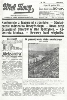 Wiek Nowy : popularny dziennik ilustrowany. 1929, nr 8545