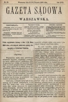 Gazeta Sądowa Warszawska. 1889, nr 35